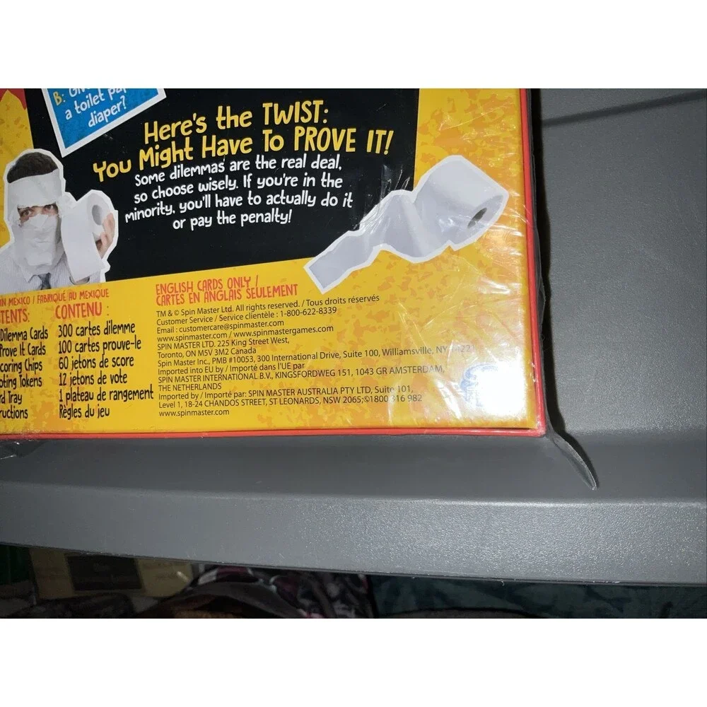 Would You Rather? Prove It Game By Spin Master Ages 8+ New Sealed 3-6 Players